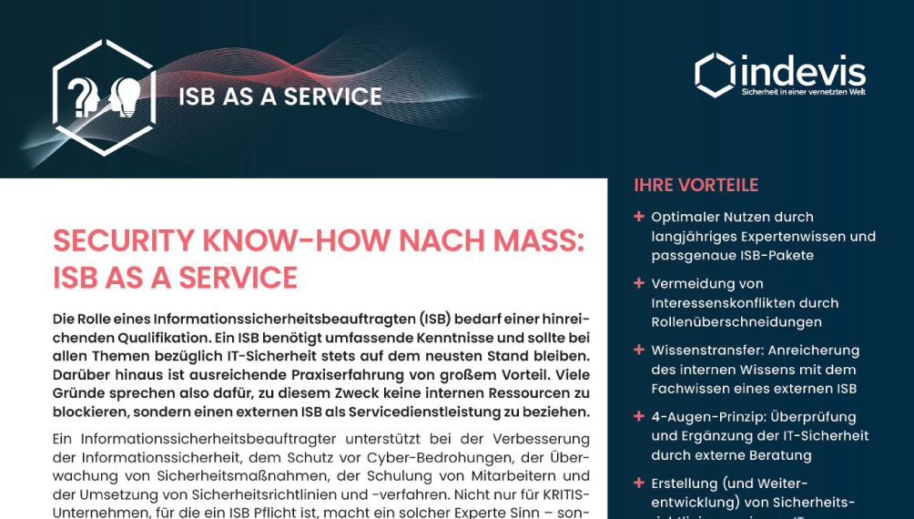 Datenblatt: ISB as a Service